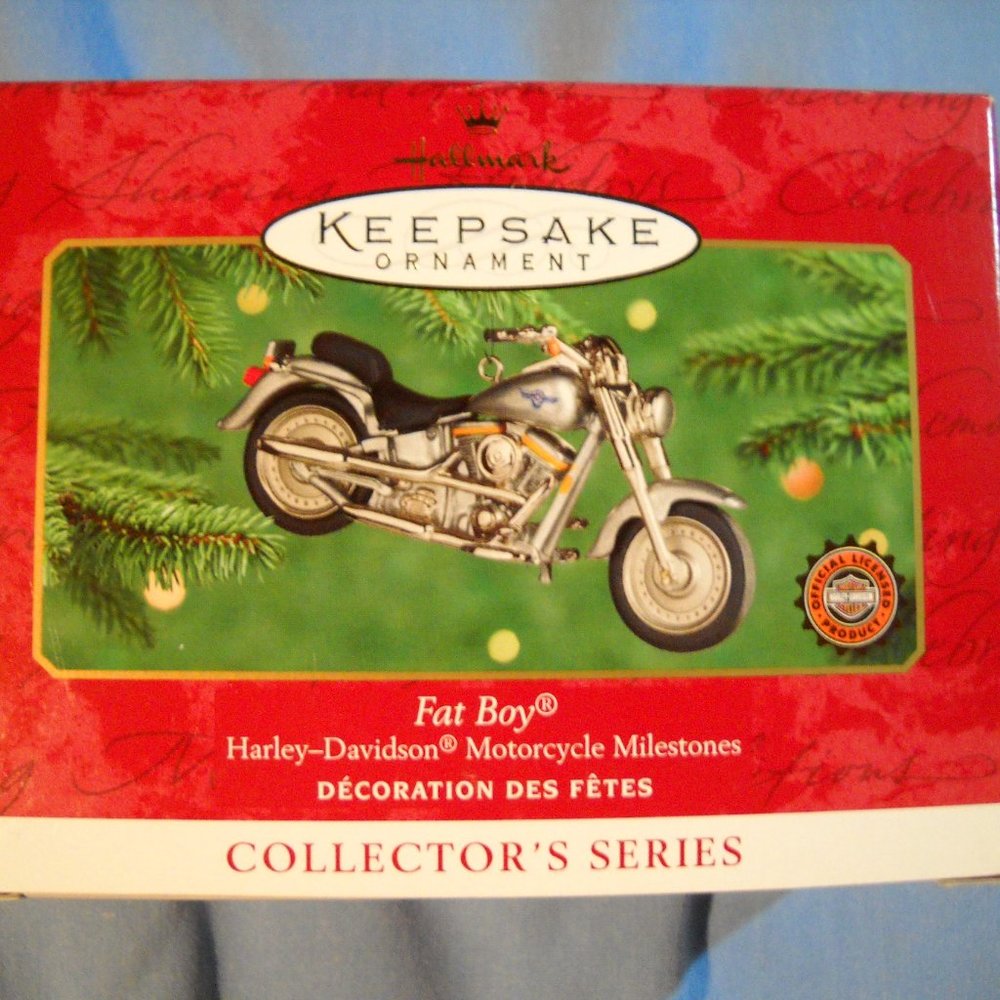 Hallmark Ornament 2000 Harley Davidson 1990 FAT BOY #2 in Series MIB